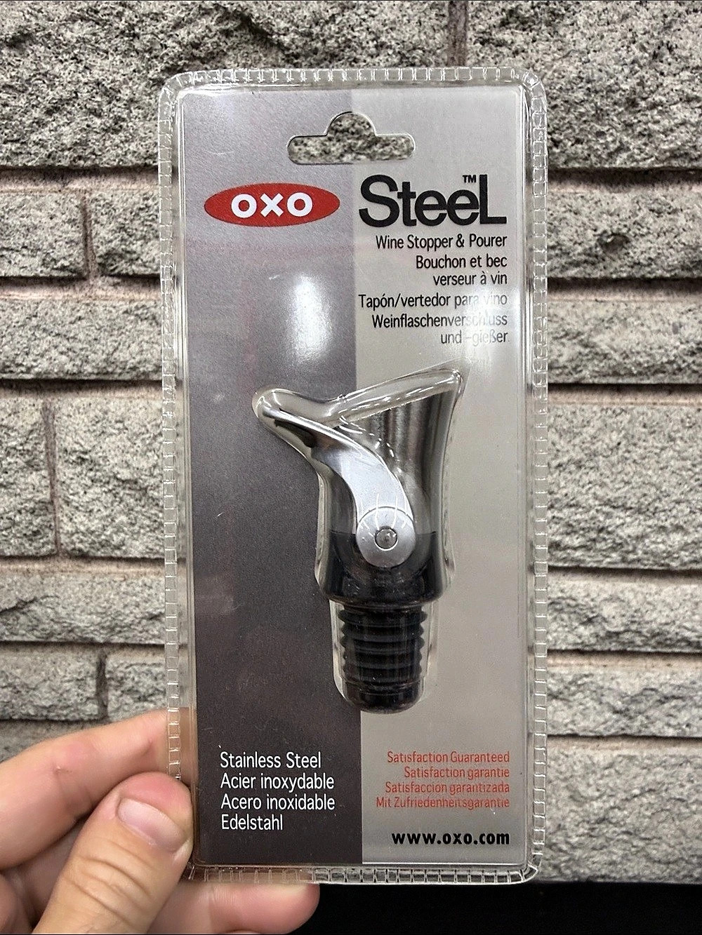 OXO SteeL Wine Stopper & Pourer Stainless Steel